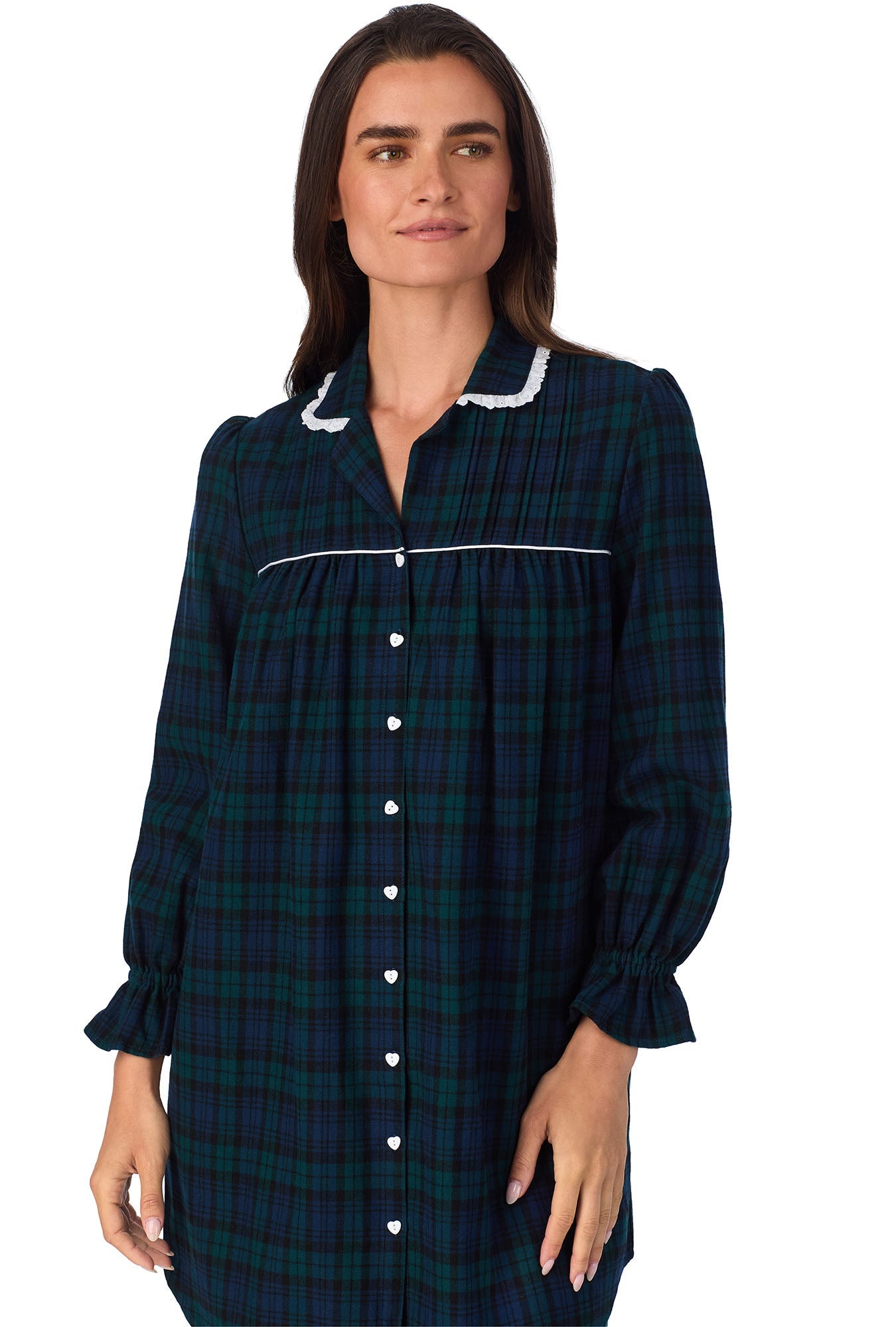 Black Watch Plaid Flannel Nightshirt