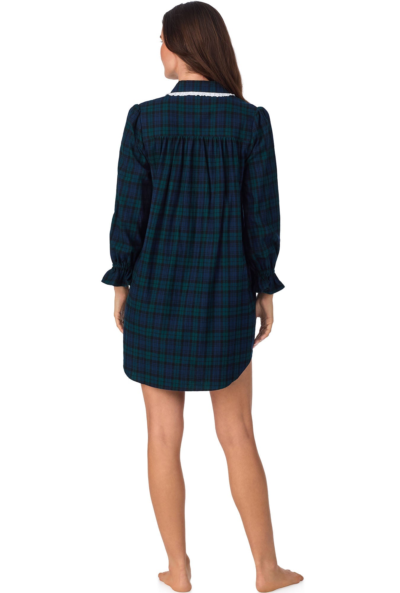 Black Watch Plaid Flannel Nightshirt